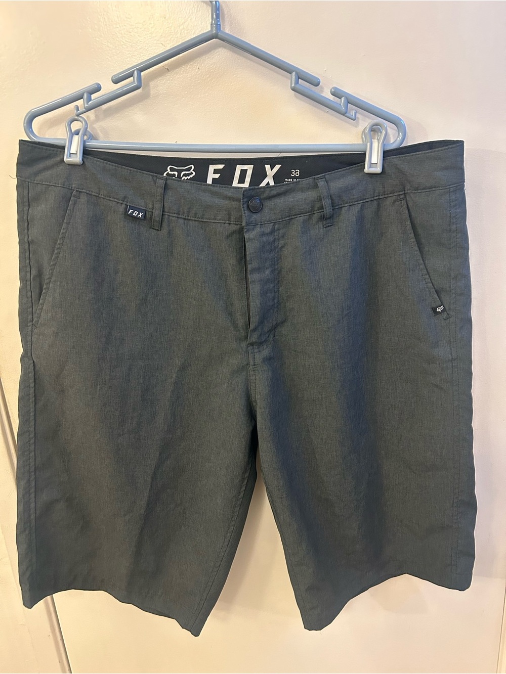 Fox Men's Charcoal Flat-Front Shorts